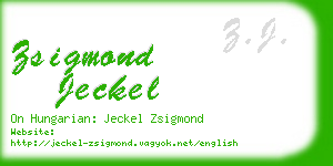 zsigmond jeckel business card